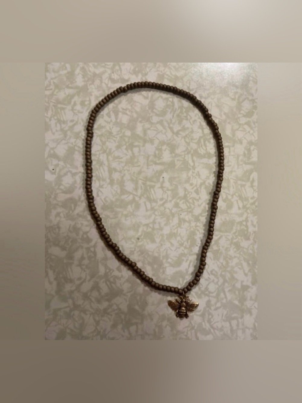 Gold Tone Bee Charm Necklace #9349 - Picture 7 of 10